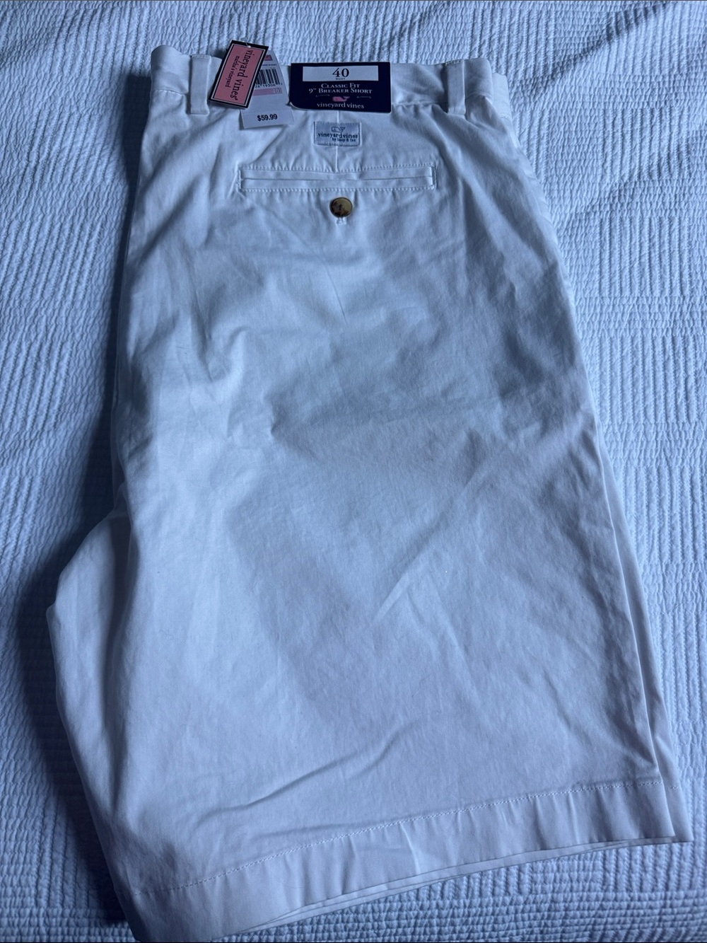 Vineyard Vines Men's White Chino Shorts